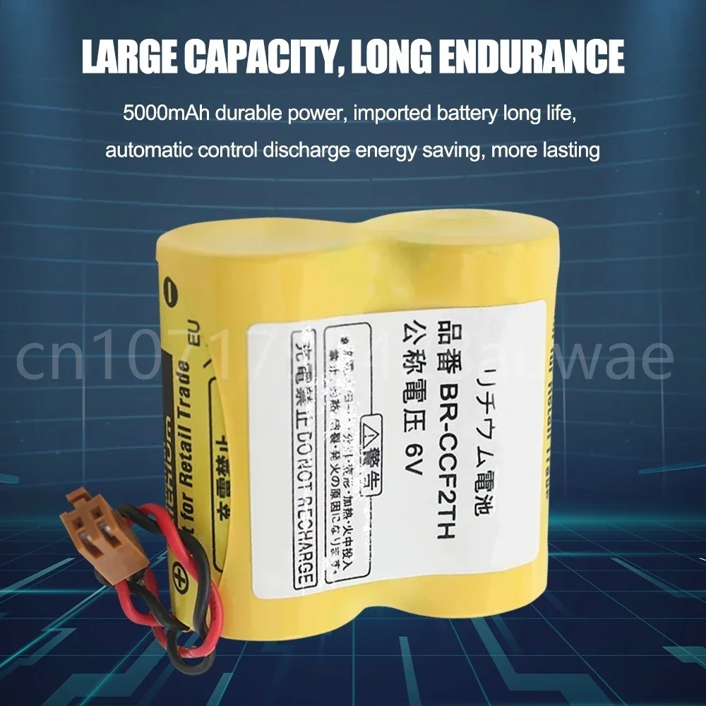 10PCS BR-CCF2TH Original 6V 5000mah Lithium Batteries with W/2P Plug for CNC Machine Tools PLC FANUC Systems