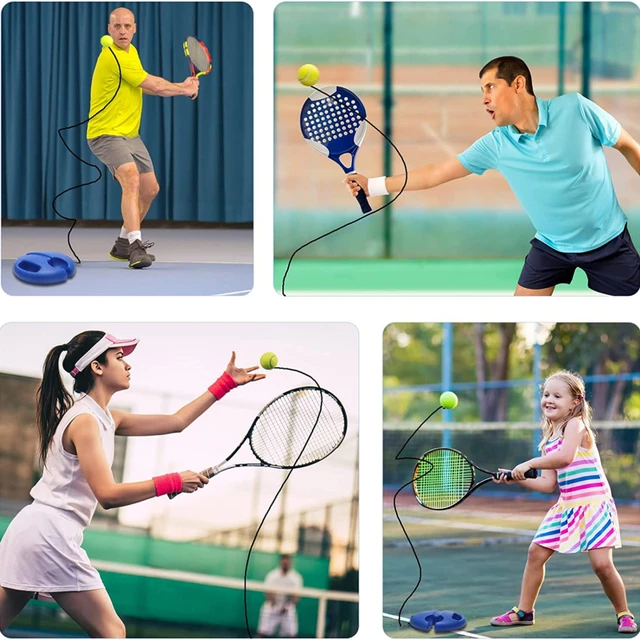 Heavy Duty Tennis Training Aids Base With Elastic Rope Ball Practice Self-Duty Rebound Tennis Trainer Partner Sparring Device 4