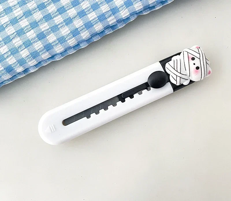 1 Piece Cute Cartoon Halloween Knife Student Sweet Mini Portable Paper Cutter Safety Kawaii Box Cutter School Supplies utility knife,paper cutter,box cutter,box opener