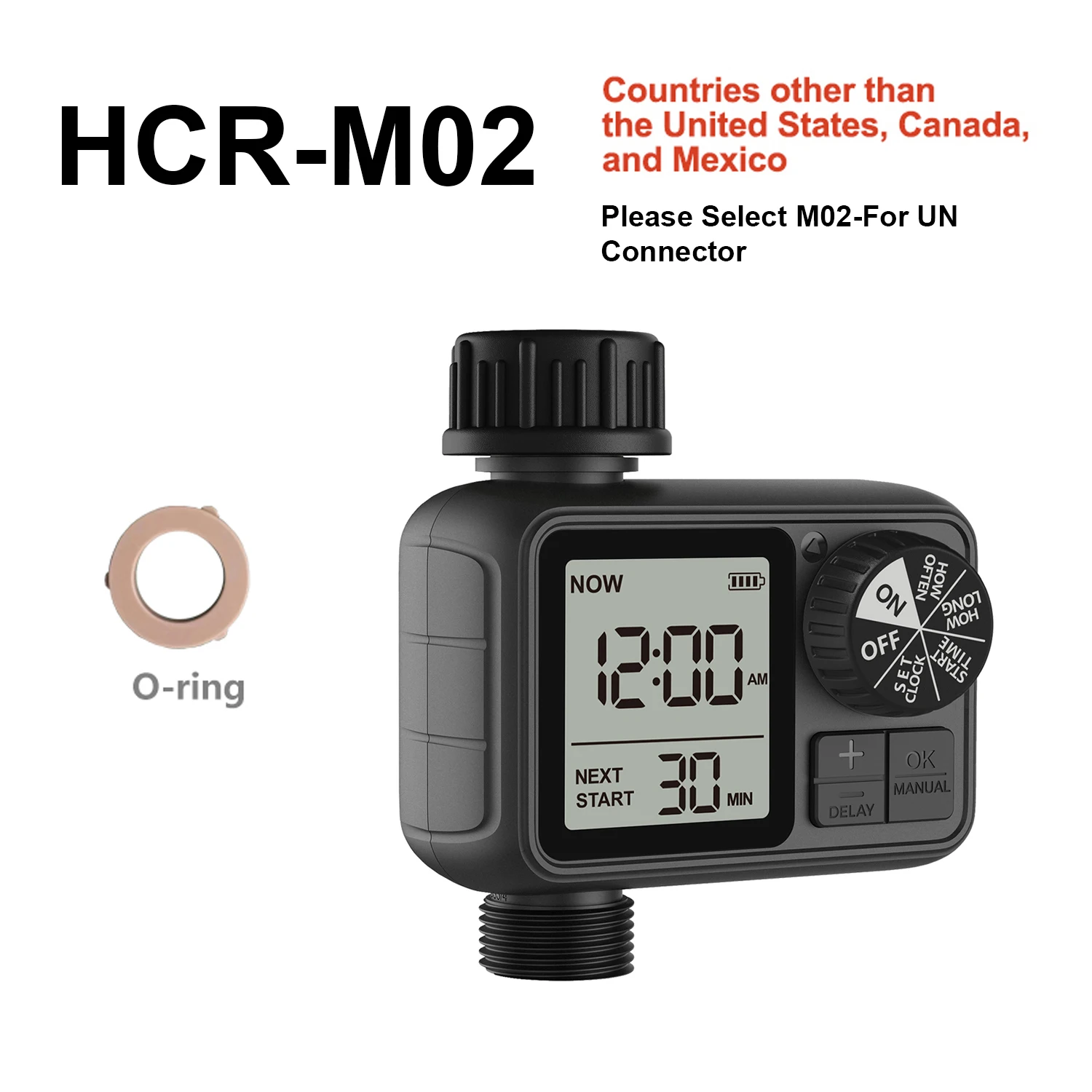 Eshico M-02 Wassertimer, automatisch, manuell, 2 Bewässerungsmodi, Sprinkler für Outdoor-Szene, Gartenbewässerungssystem