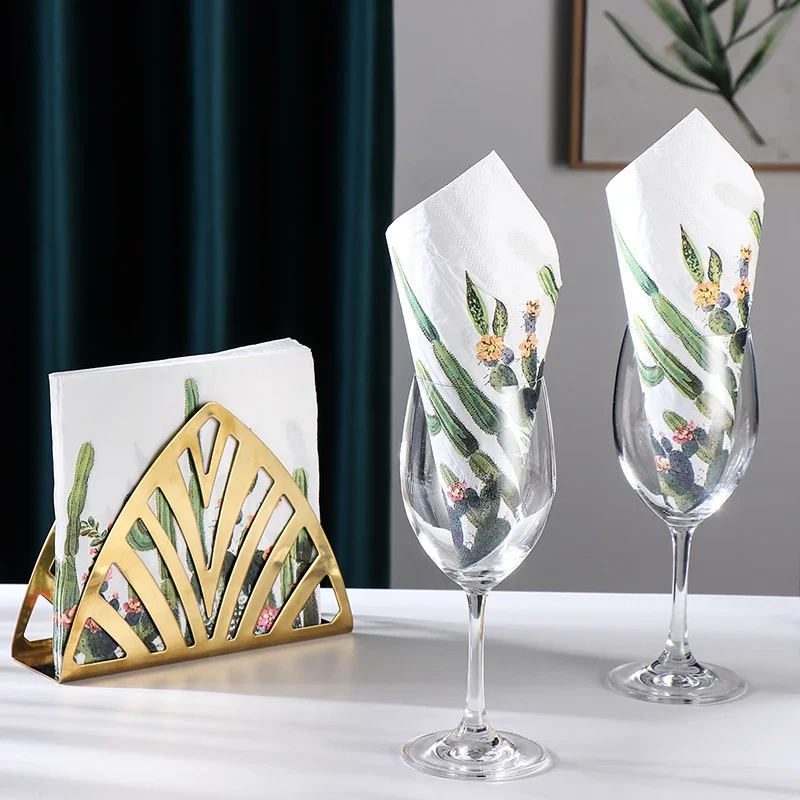 Cactus Colourful Printed Tissue Paper Birthday Festival Party Square Tissue Paper Lipstick Table Setting Placemat 20pcs/pa