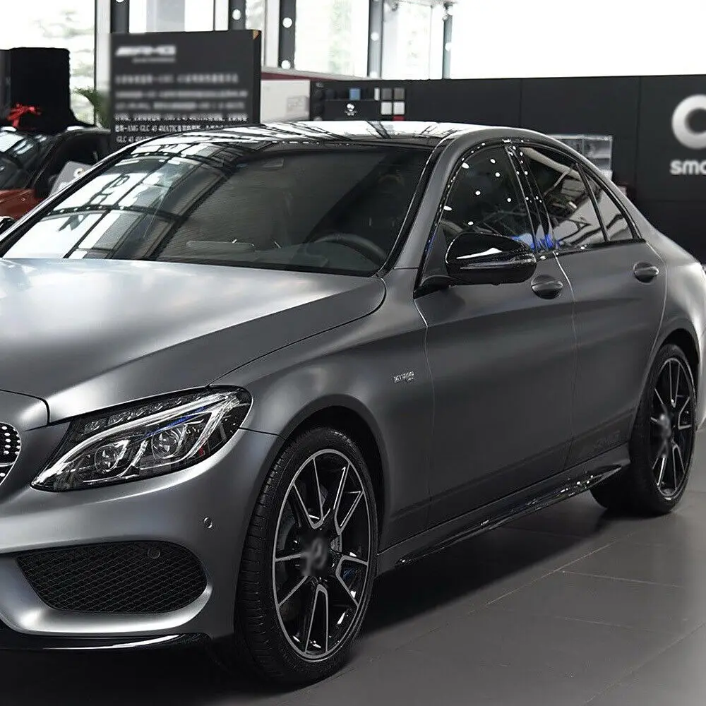 메르세데스 벤츠 C-클래스 W205 2014-2022용 글로시 블랙 크롬 디트리얼 윈도우 트림
