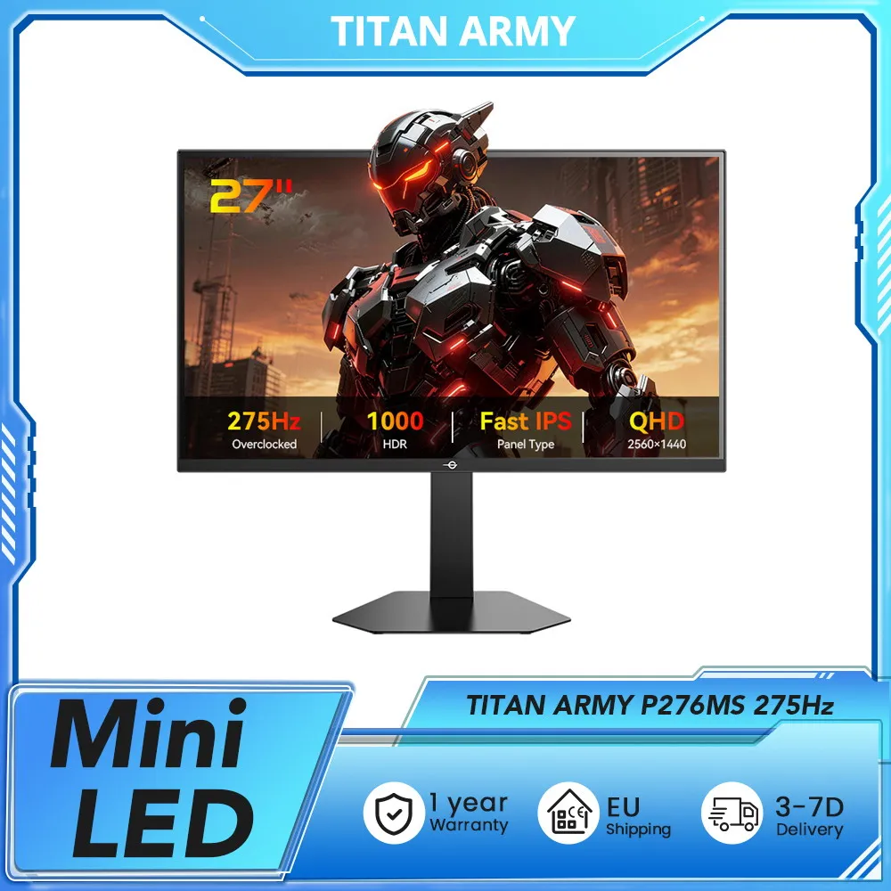 Monitor gamingowy TITAN ARMY P276MS MINI LED z EU za $302.07 / ~1144zł