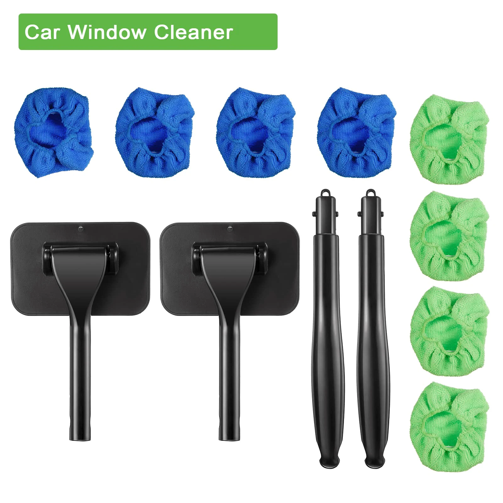 Car Window Cleaner Brush Kit 3pcs Windshield Wiper Microfiber Wiper Cleaner Cleaning Brush Auto Cleaning Wash Tool Long Handle