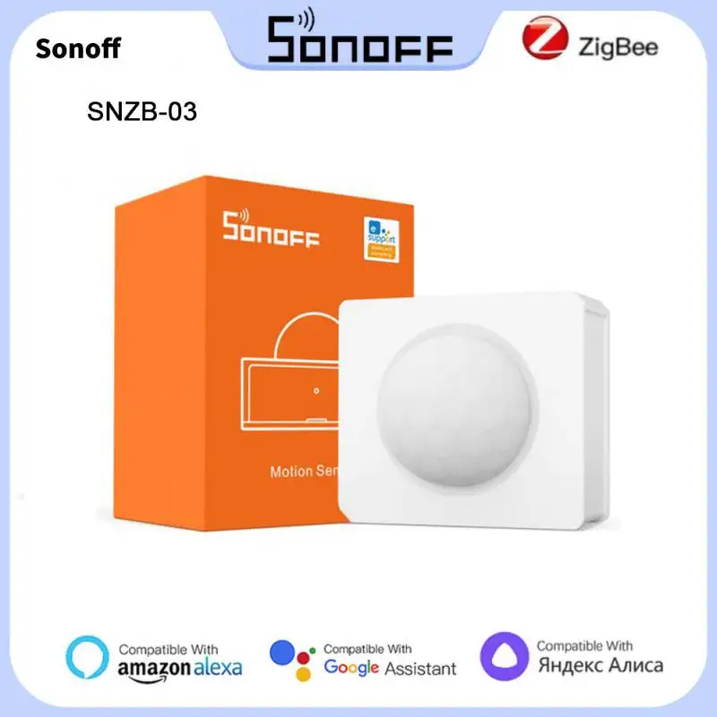 

Датчик движения SONOFF SNZB-03 ZigBee, удобный датчик для умного дома, устройство для обнаружения движения в реальном времени, дистанционное управление через приложение EWeLink
