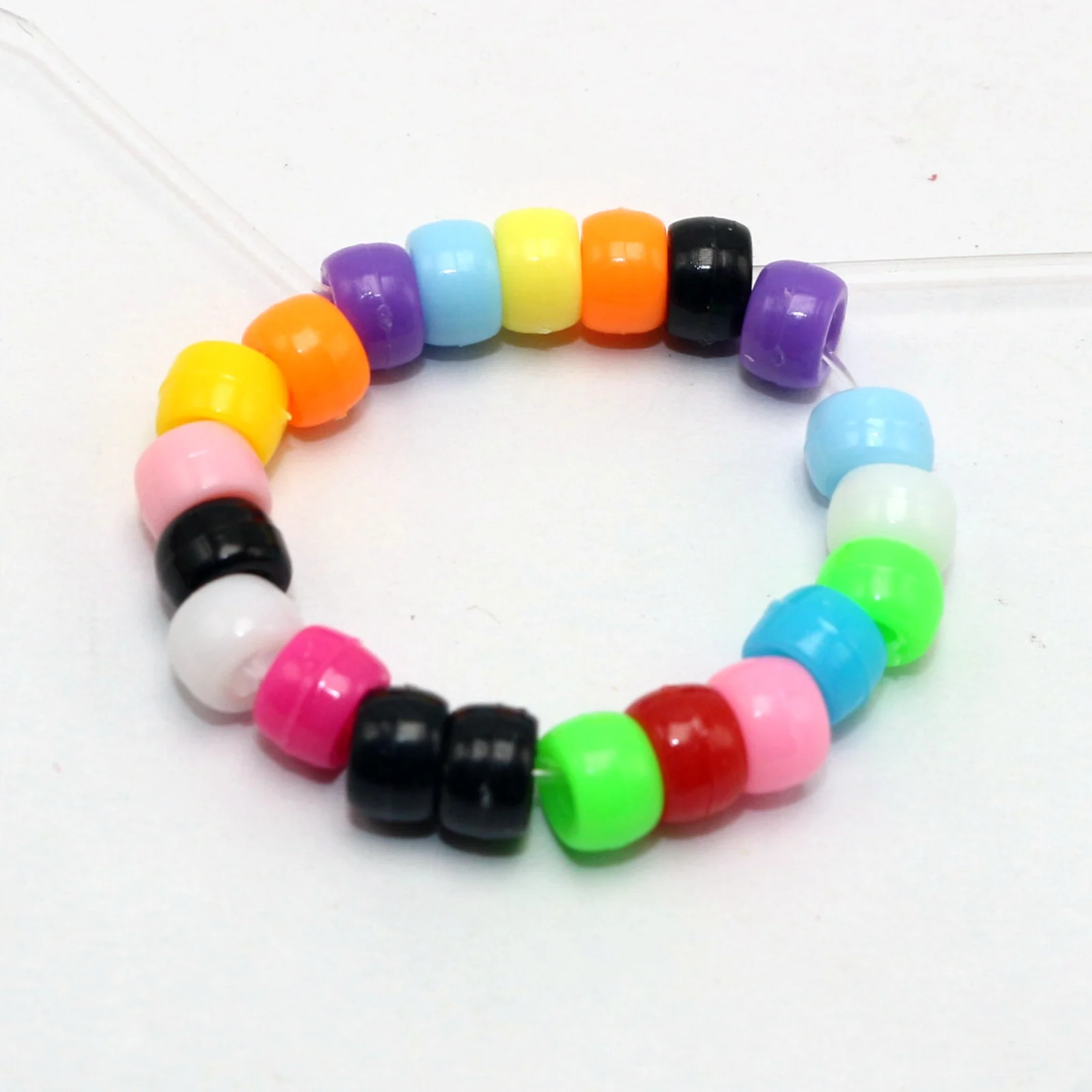 400 Perline Rotonde In Acrilico 8 Mm - Colori Misti Arcobaleno - Foro 2 Mm, Per Creazione Gioielli Fai Da Te, Bracciali, Collane