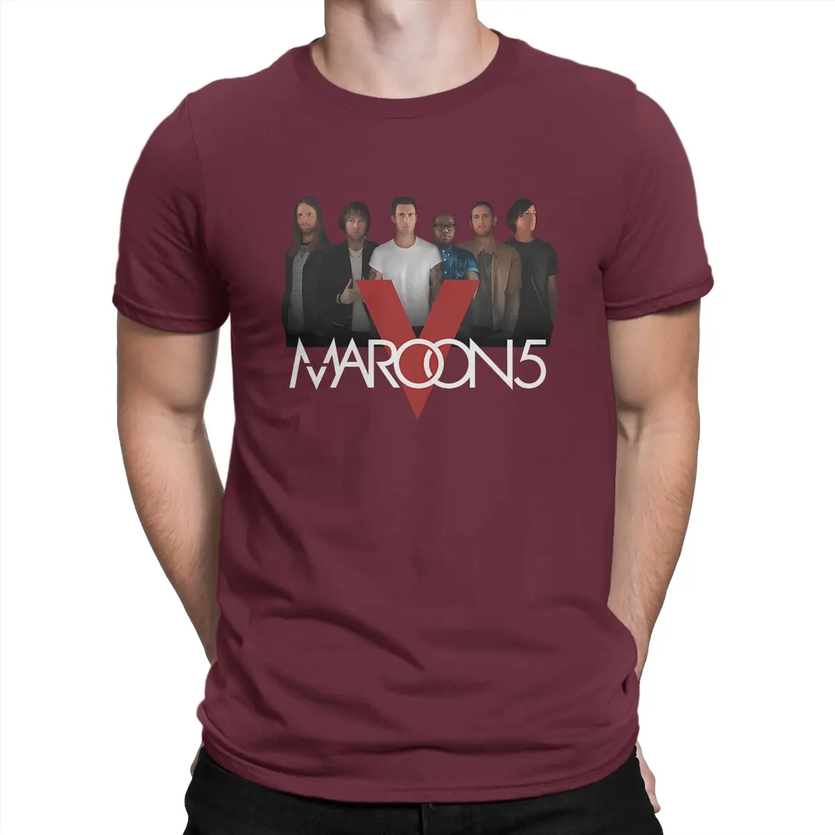 thumbnail image 1 of Camiseta única de la banda Maroon 5, camiseta casual para adultos, 1 of 7