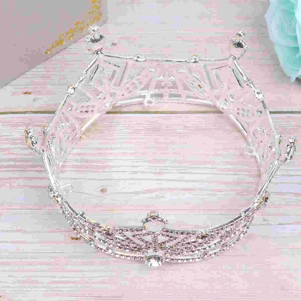 

Wedding Bride Round Rhinestone Headwear for Bride Woman Lady Female