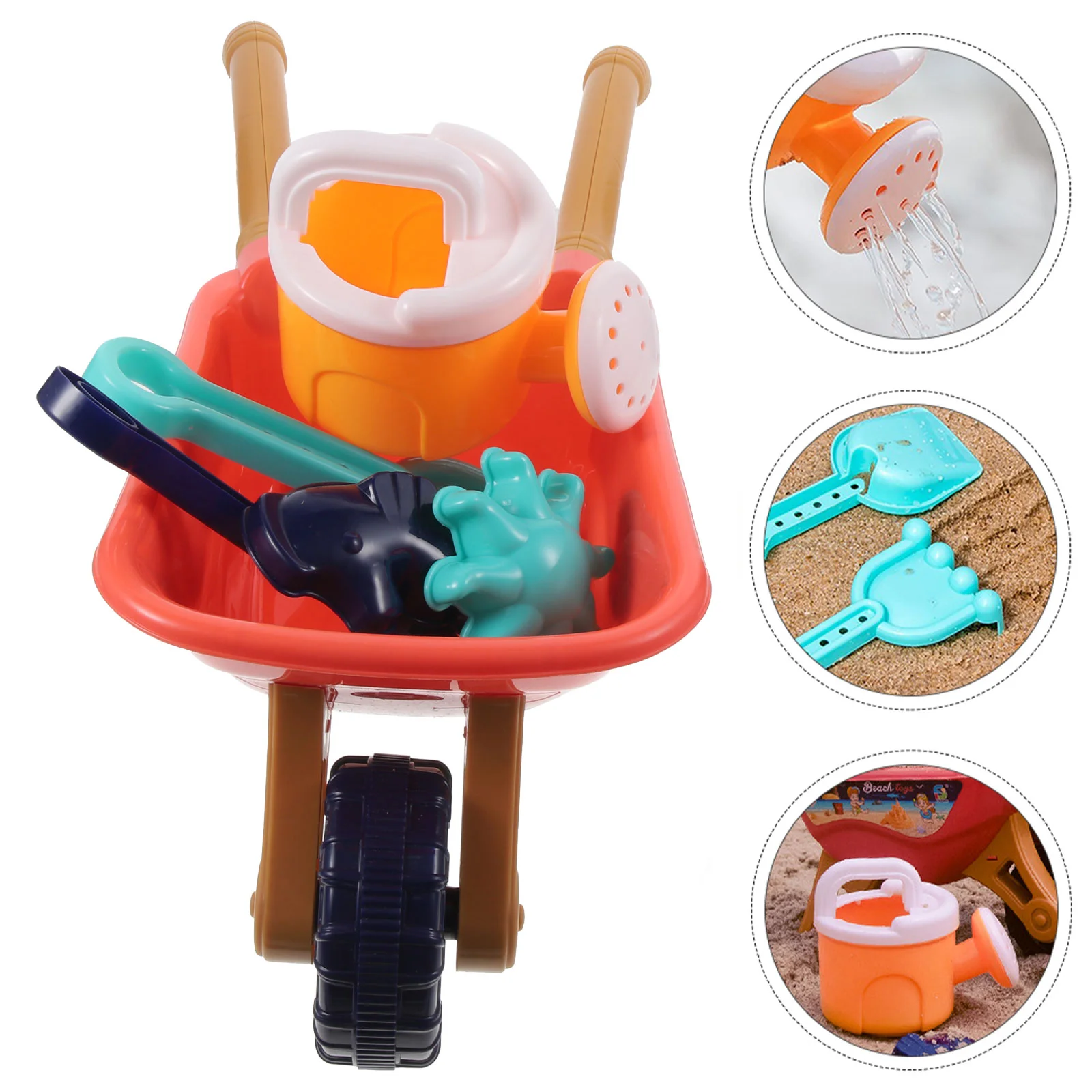 Wheelbarrow Beach Toy Stroller Toddler Kids Toys Tool Kit Plastic Sand for 6