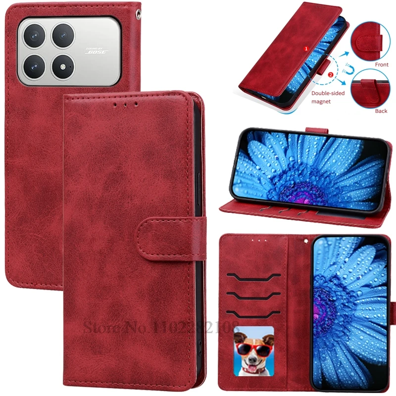 Leather Flip Wallet Case - Elegant Silicone Book Cover
