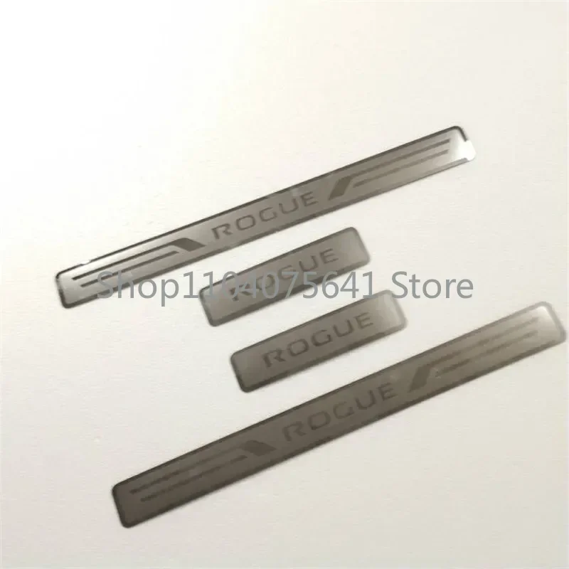 For Nissan X-trail Rogue 2014-Door Sill Scuff Plate Cover Trimthreshold Pedal Styling Protect car assecories