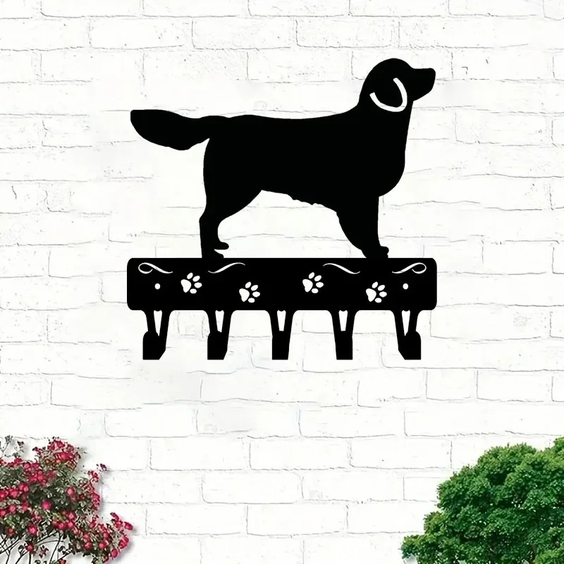 Golden Retriever - Key Rack & Dog Leash Hanger - 6inch / 9 Inch Wide Key Holder Wall Hat Hook Hanger In The Hallway 6