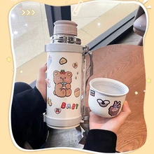 1000ml Large Capacity Thermos Cup for Women with High Appearance Level Stainless Steel Water Cup for Men with Outdoor Water Jug