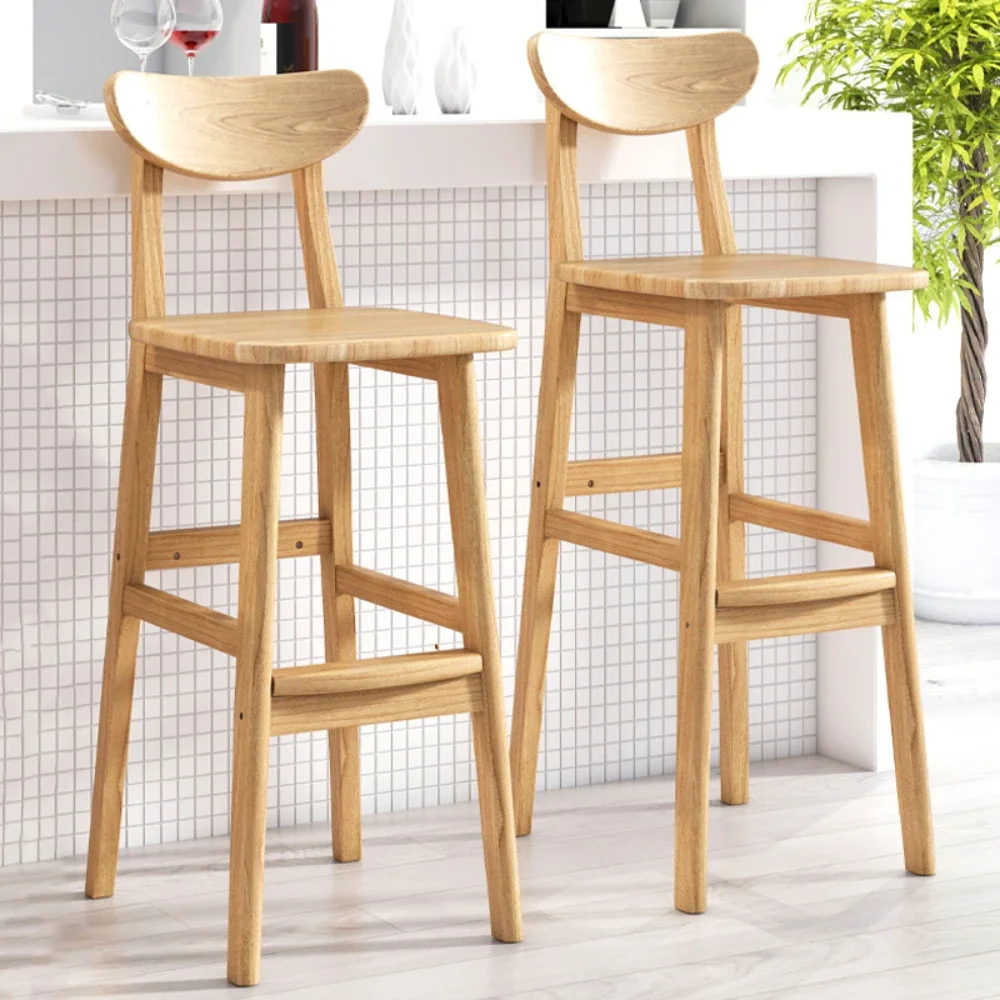 

High stool household chair bar stool solid wood bar chair light luxury ba tables and chairs modern minimalist high stool br ch