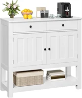 Farmhouse Buffet Sideboard Cabinet, Stylish Console Table with 2 Cabinets,Open Storage Shelf, Entryway Sofa Table for Coffee Bar 1