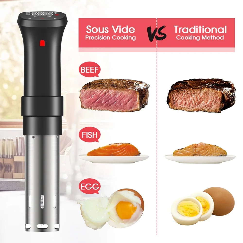 1100W Sous Vide Machine Precision Cooker Ultra-quiet Immersion Circulators LCD Touchscreen Kitchen Gadgets Sous Vide Cooker