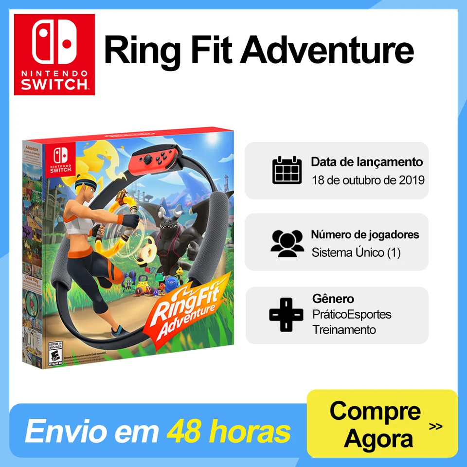 Ring Fit Adventure jogos Nintendo Switch Game Deals Cartão de Jogo