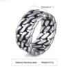 Bagues en pierre naturelle Vintage Punk Cool pour hommes, bagues chevalières géométriques en acier inoxydable, cadeau de bijoux de doigt ethnique rétro élégant