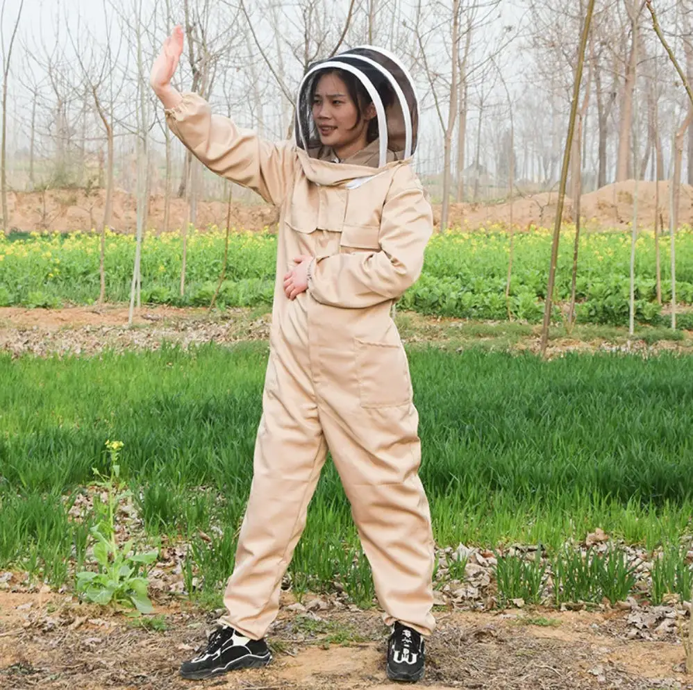 카키색 양봉복 - 양봉가 의류 장비 꿀벌 작업복 양봉 의상 정원 용품 도구