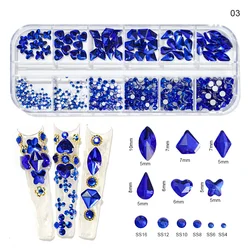 Elegant White Flatback Pearl Beads for Nail Art and Crafting - 12 Grids Assorted Sizes (1 box(NO Tools)))