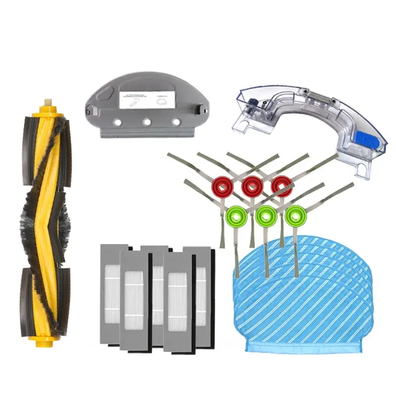 Dust Box Water Tank Mop Holder Side Brush Main Brush Hepa Filter Mop Cloth For Yeedi Vac Station Robot Vacuum Cleaner Parts