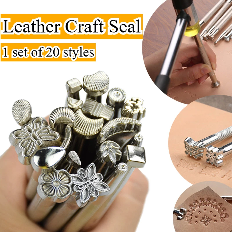 Metal Leather Craft Stamps Kit for Saddle Making and DIY Projects