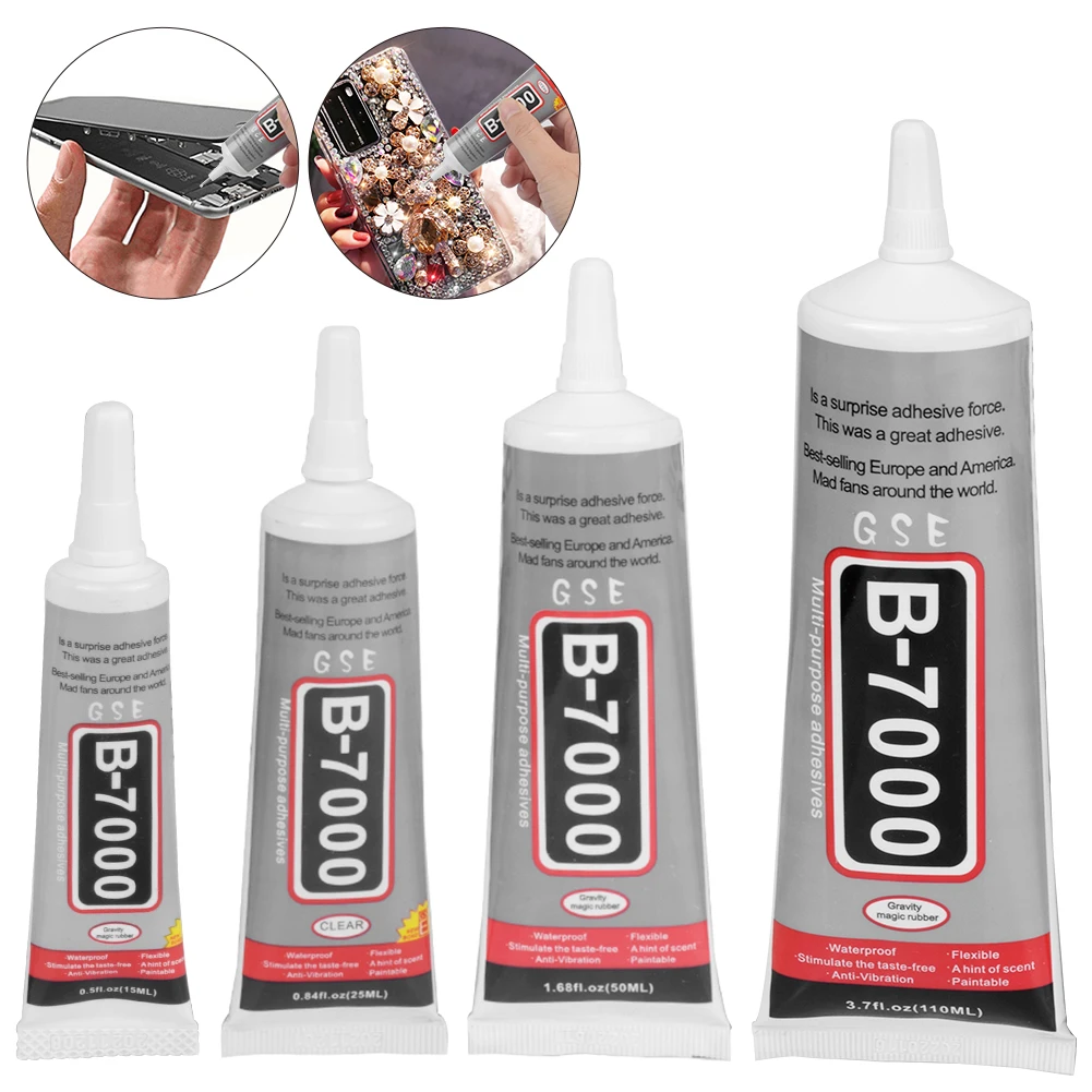 2pcs x 110ml B7000 Rhinestone Glue Clear, Upgrade B7000 Glue Multi-function Adhe