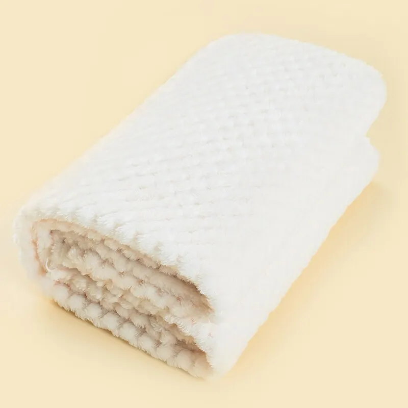 67*99cm Baby Blanket Thickened Solid Color Flannel Pineapple Plaid Baby Swaddle Blanket Children Sofa Blanket Throw Blanket 4