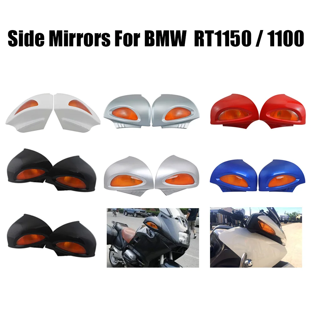 

For BMW R1100RT R1150RT R850RT R1100 R1150 RT Motorcycle Fairing Mount Side Mirrors Rearview Mirror Turn Signal Cover Amber Lens