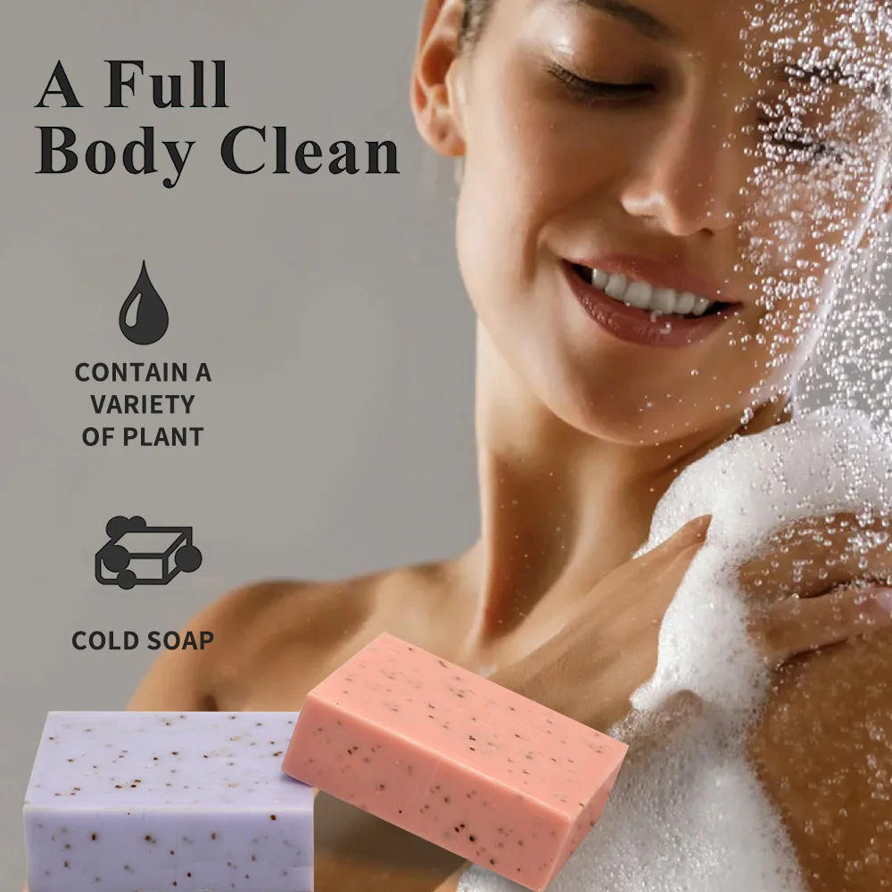 4 Pack Of Lavender Frosted Soap - 4, Coconut, Tea Tree Essential Oil - Kraft Paper Box For Gifts And Luxurious Travel Experience 3
