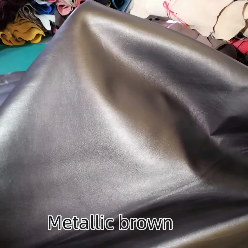 Brown Rose Gold Top-Grain Cowhide Leather Fabric – Premium Quality