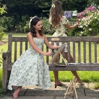 Oligai Summer Elegant Midi Dress 2025 New Arrivals Lace Up Floral Print Dress Women Sexy Corset Dress for Holiday Birthday - Image 3
