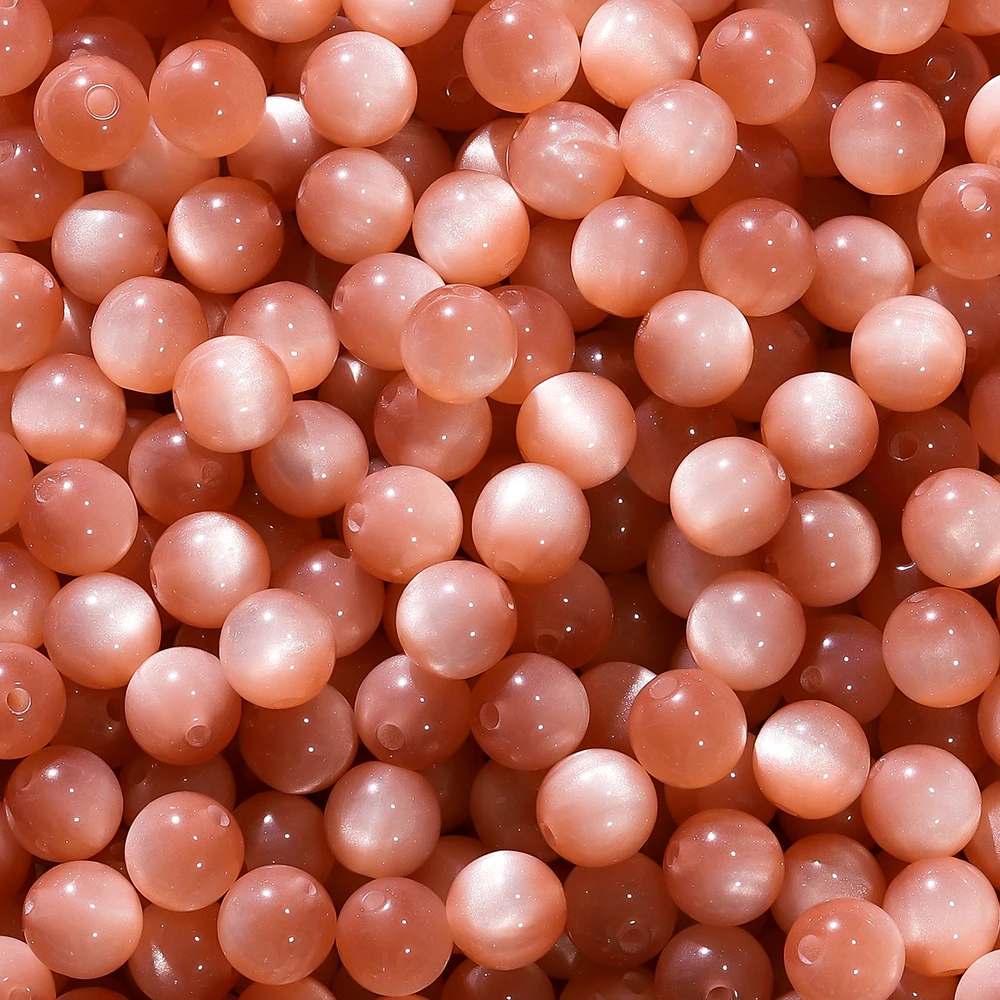 Vibrant Resin Beads for DIY Jewelry Crafting – Round Loose Spacer Beads for Handmade Bracelets and Necklaces