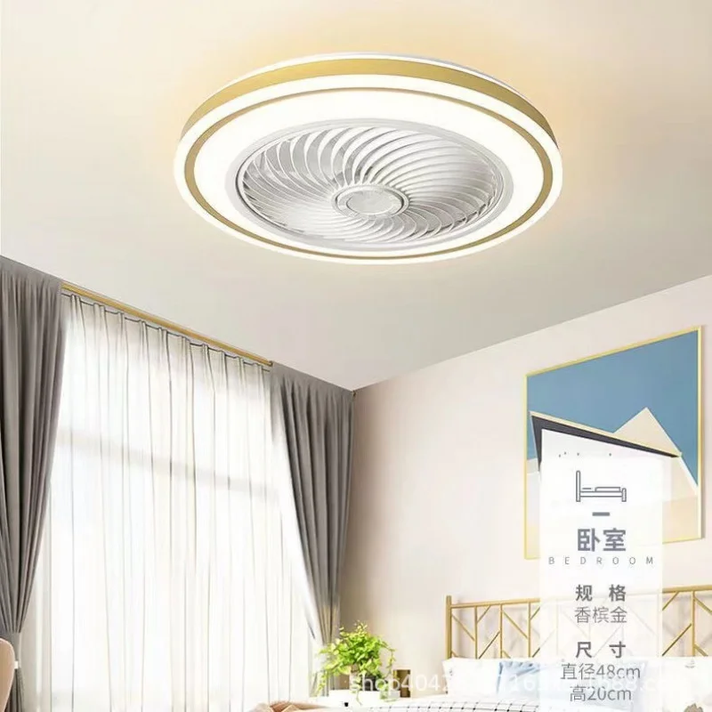 LED Ceiling Fan Lamp Modern Simple Bedroom Dining Room Ultra-Thin Integrated Household