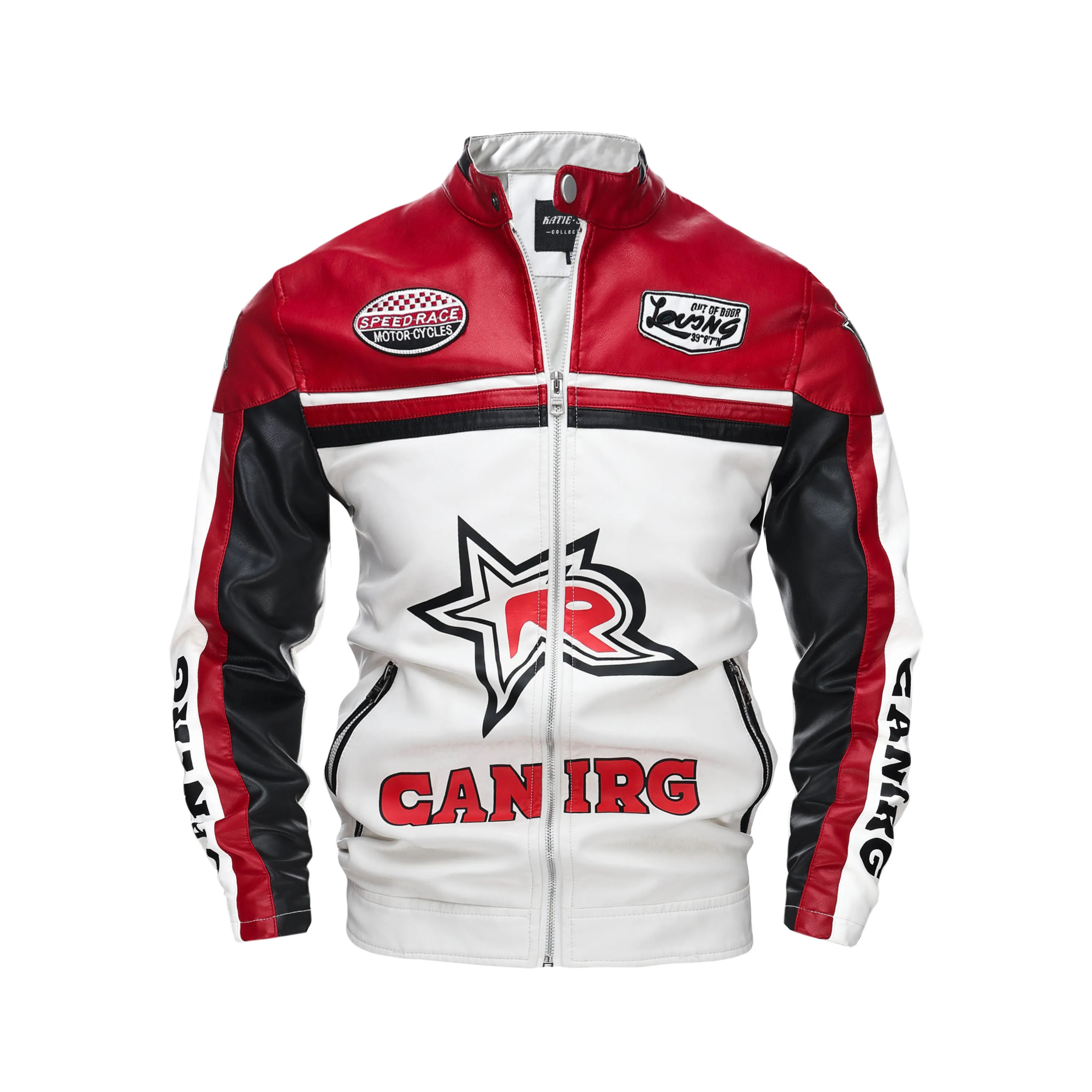 Herren Lederjacken Herbst Casual Motorrad PU Jacke Biker Ledermäntel Markenkleidung EU-Größe – Detail 4
