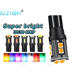 IUZIOH 2x Led T10 194 Bulb 3030 Interior License Plate Super Bright WY5W W5W Dome Indicator Signal Lamp Parking Light Car Amber