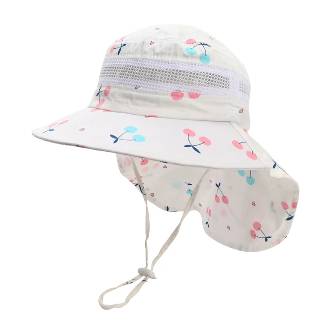 UPF 50+ Boys Girls Sun Hat with Neck Flap Summer Beach Caps Kids Safari Hat  3 4 5 6 7 8 Years Old - AliExpress