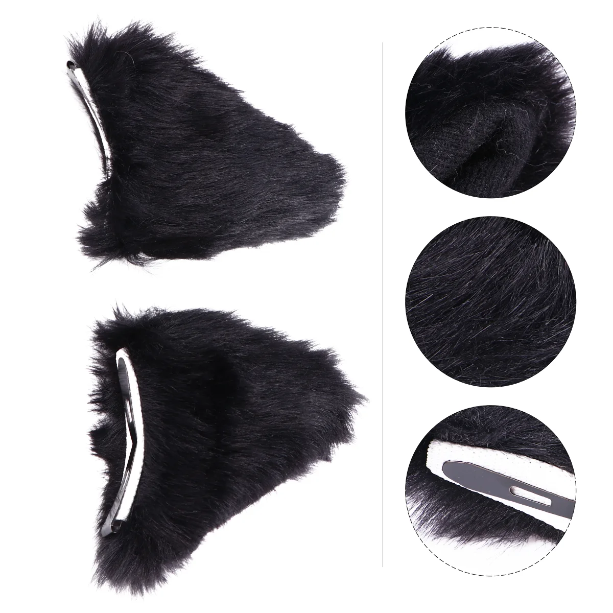Anime Hair Accessories Pink Leopard Print Furry Cat Ears Hair Clips Girls Headwear Costumes Durable Handmade Fox Ears Unique