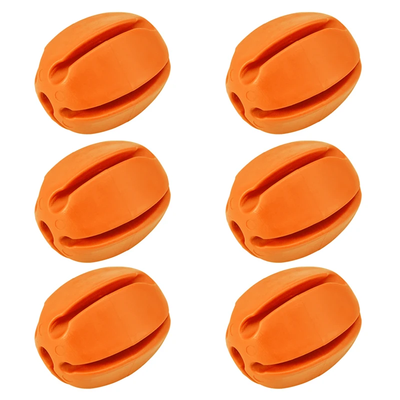 6-Piece Silicone Fishing Rod Holder Straps - Lightweight Tackle Organizer and Storage Solution