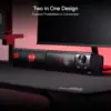 Redragon GS550 PC Gaming Speakers 2.0 Channel Desktop Computer Sound Bar  Quality Bass & Decent Red Backlit 6