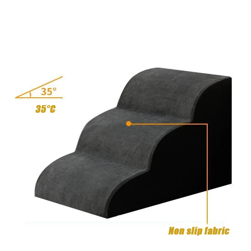 Pet 2/3/4 Step Dog Stair Cat Pet Ramp Ladder Washable Non Slip Removable Memory Foam Stair Dog Ramp Multi Scene Available