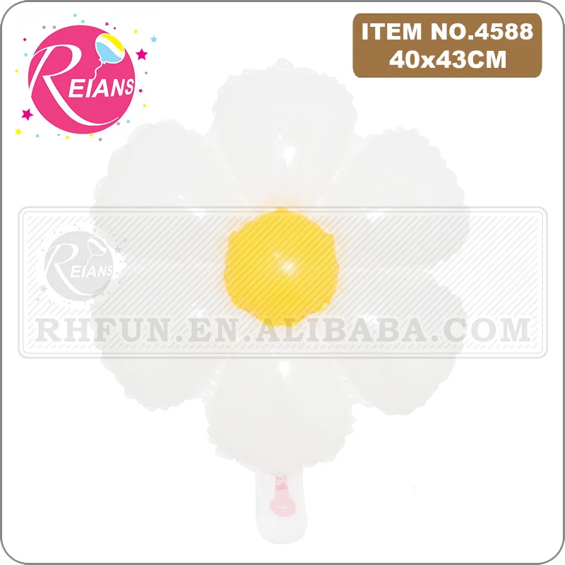 

18 inch White Flower Balloon Foil Balloons Children Birthday Party Wedding Decoration suppliers Baby Shower Summer sunflower Toy