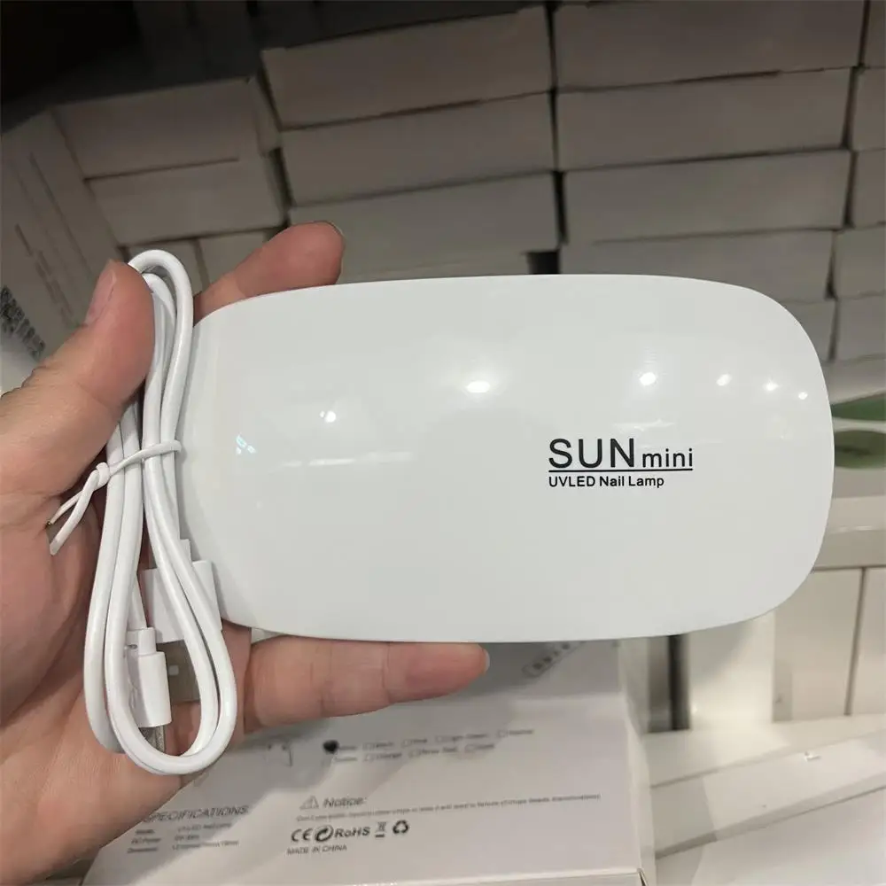 미니 네일 드라이어 램프, UV LED 마이크로 USB 젤 바니시 경화기, 화이트 핑크 가정용, 손톱 건조 광택 도구 # *, 6W