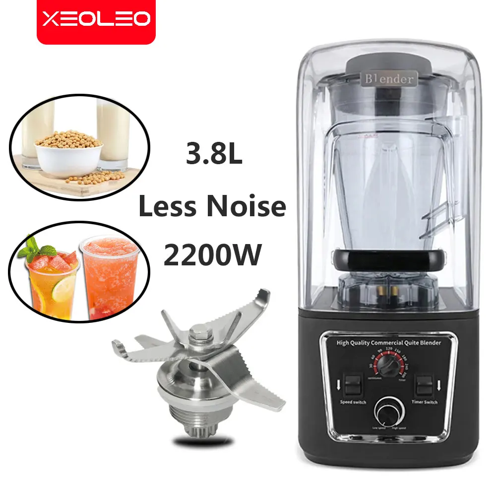 

XEOLEO Commercial Blender Professional Mixer Juicer Ice Smoothies Milkshake 3.8L/5L Sand Ice Maker Machine Food Processor