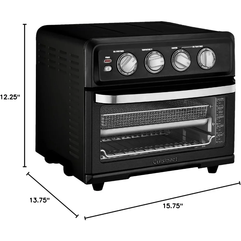 Air Fryer + Convection Toaster Oven, 8-1 Oven with Bake, Grill, Broil & Warm Options, Stainless Steel,  (Matte Black) 3