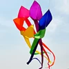 3D 4-meter Rainbow Colorful Nylon Soft Inflatable Kite Hanger Float Tail Strap Spiral Tail Hanger Free Connecting Rod Package 6