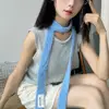 Soft Solid Color Wool Shawl Y2K Dressing Decoration Knitted Scarf Ribbon Korean Style Long Narrow Scarves Autumn/Winter 6