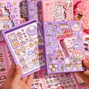 JIANWU 20 Sheets Cute Girl Journal Sticker Gift Box PET Kawaii Station –  Shop Normee's