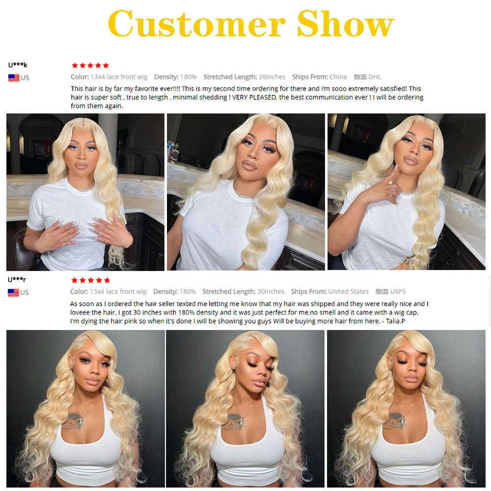 613 Blonde Body Wave 13x4 13x6 Lace Front Wig HD Transparent 613 Lace Frontal Wig Brazilian Human Hair Wigs For Women
