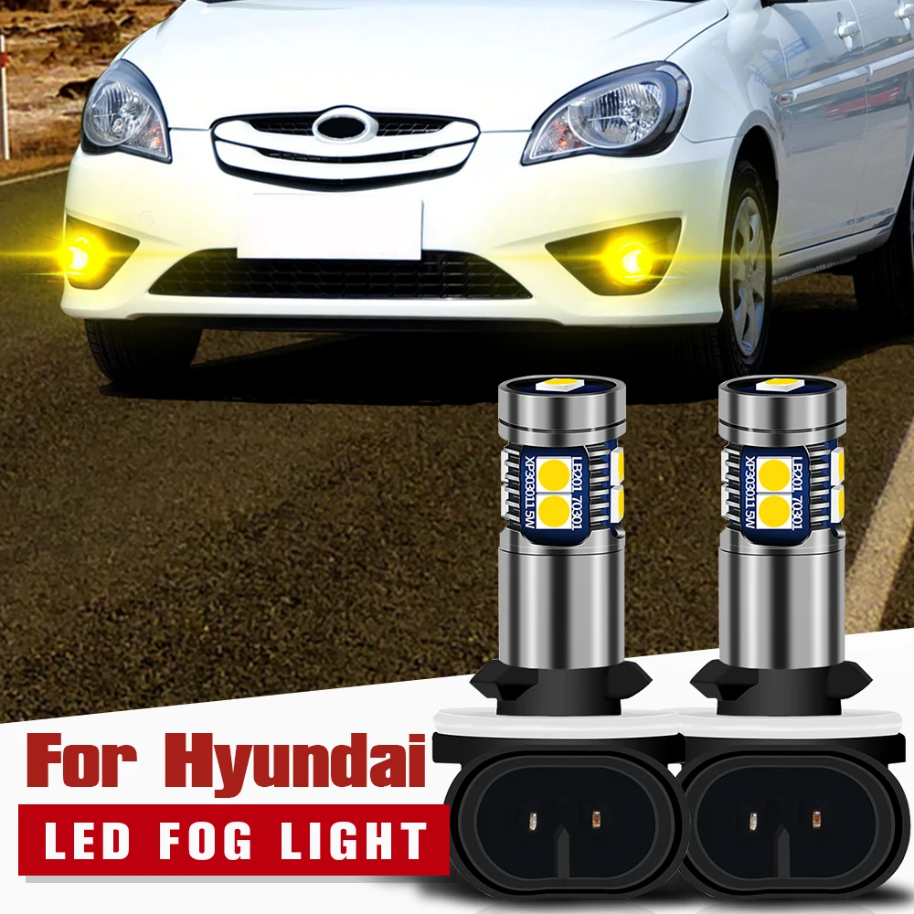 2pcs LED Fog Light Lamp Blub 881 H27W H27W/2 Canbus For Hyundai Accent Elantra Getz i10 i20 i30 ix20 ix35 Santa Fe Sonata Tucson